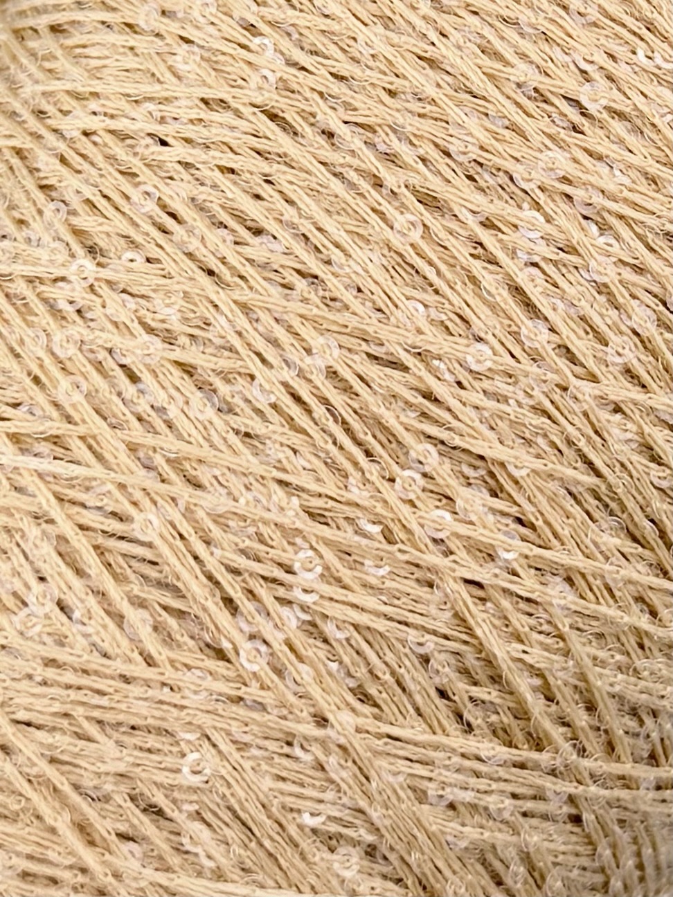 Torciatura di Domaso Art. Spangle Colours 4.5 – fil à paillettes col. Beige 306